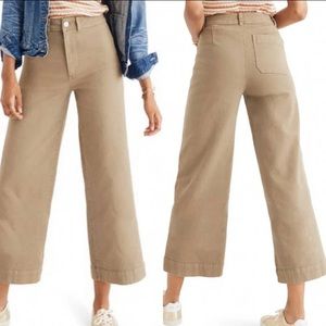 NWT Madewell Emmitt wide leg crop pants